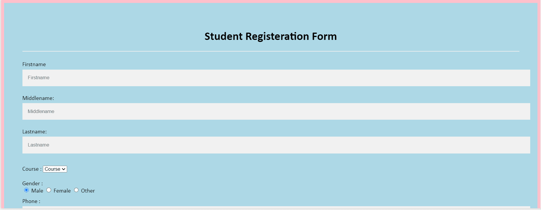 Registration Form
