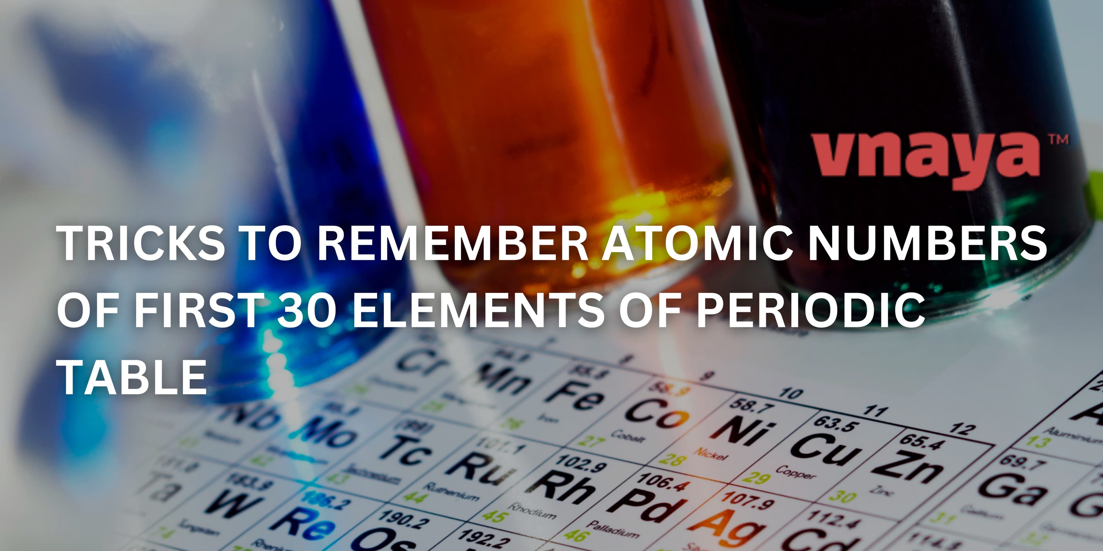 Methods to Remember Atomic Numbers of First 30 Elements of Periodic Table
